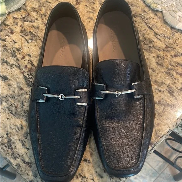 Cole Haan | Shoes | Cole Haan Black Leather Loafers Silver  display picture 1